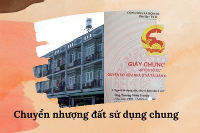 Quy định mới về chuyển nhượng quyền sử dụng đất sử dụng chung