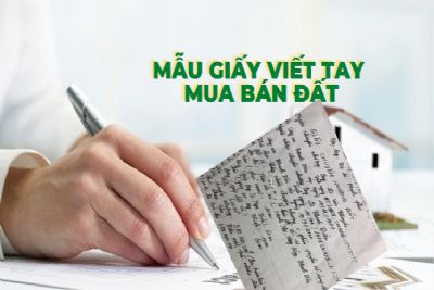 Mẫu giấy mua bán đất viết tay chuẩn, mới nhất 2022