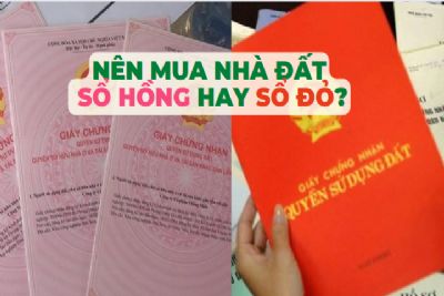 Nên mua nhà đất đã có sổ hồng hay sổ đỏ?