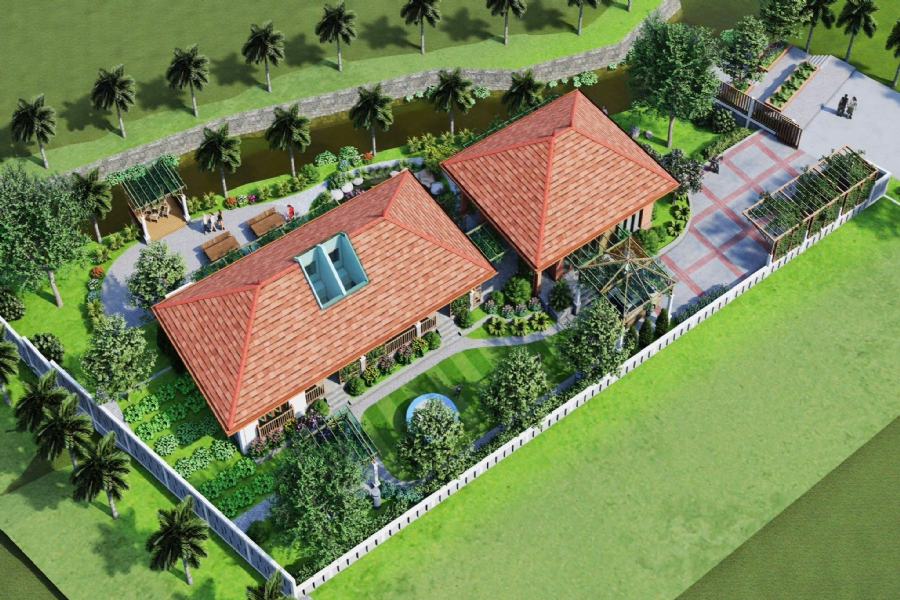 Bán Biệt Thự Khu Tượng, Cửa Dương: Xây Thô, Hoàn Thiện Cảnh Quan, 8 Tỷ, Sổ 800m², Thực Tế 1300m² 8