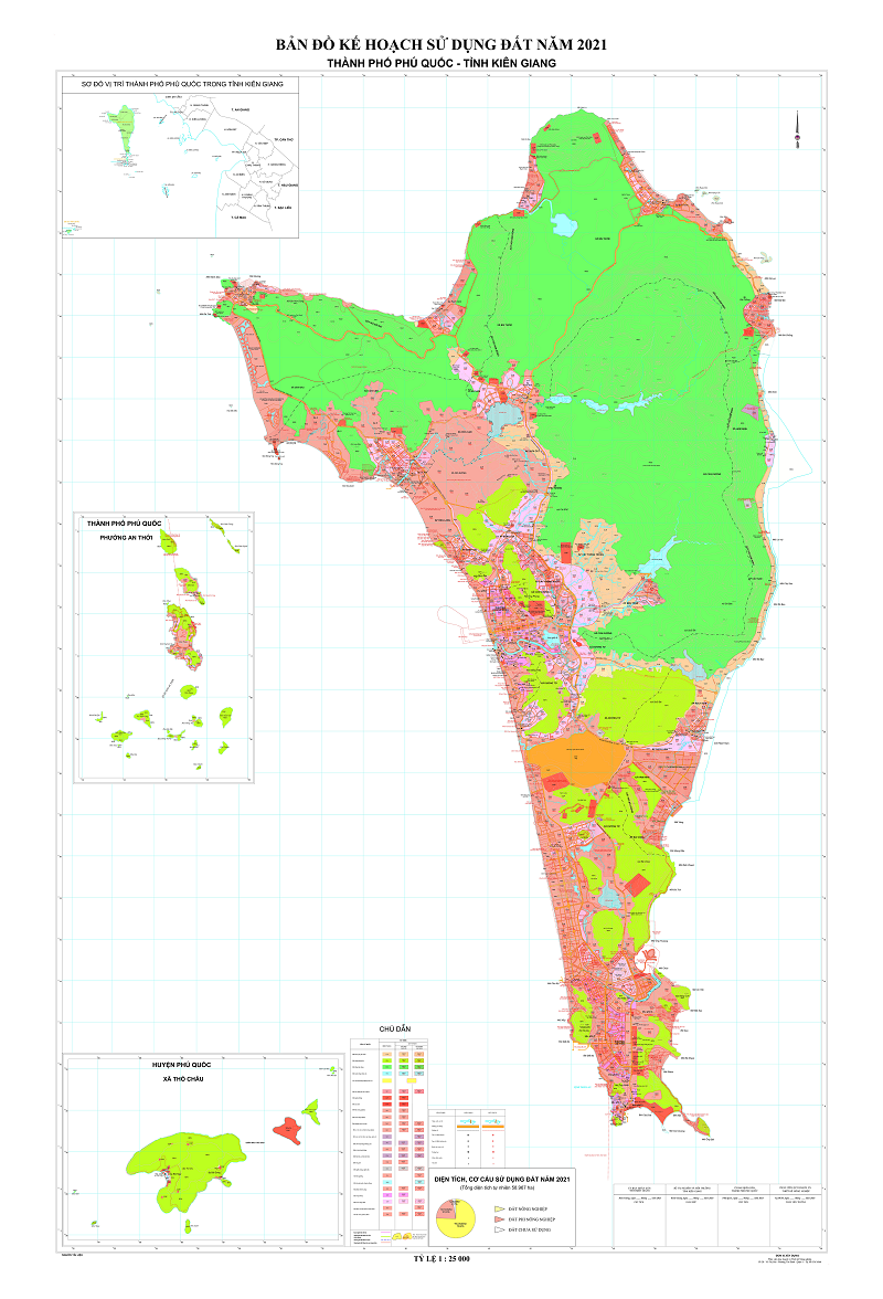 Bản đồ kế hoạch sử dụng đất Phú Quốc 2021