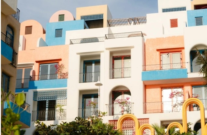 Phố thương mại mô phỏng 'thiên đường du lịch' Santorini